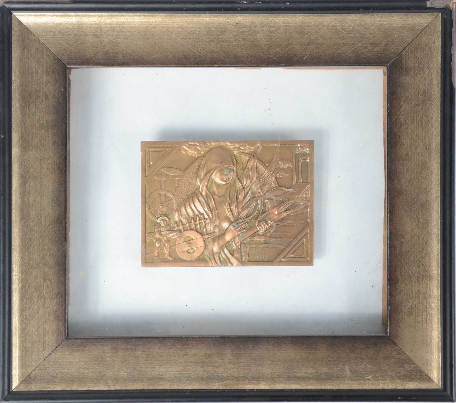 Placa emoldurada de bronze, em homenagem ao centenário da Fazenda... - foto 2 de 5