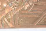 SAMI MATTAR (1930),  - Placa emoldurada de bronze, em homenagem ao centenário da Fazenda Quissamam - Macaé / RJ. Desgastes na moldura.