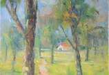 Manoel Santiago (1897-1987), Paisagem - óleo sobre tela. Sem moldura.