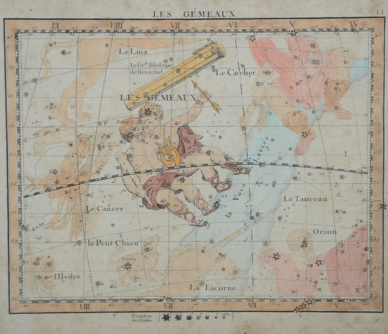 Par de mapas com constelações, trópicos e hemisfério astral em... - foto 4 de 10