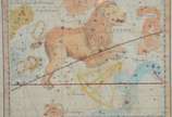 Par de mapas com constelações, trópicos e hemis... - Par de mapas com constelações, trópicos e hemisfério astral em policromia. Manchas de fungos.