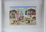 Hector Carybé (1911-1997), Mercado - Gravura, tiragem 90/200, assinado a lápis.