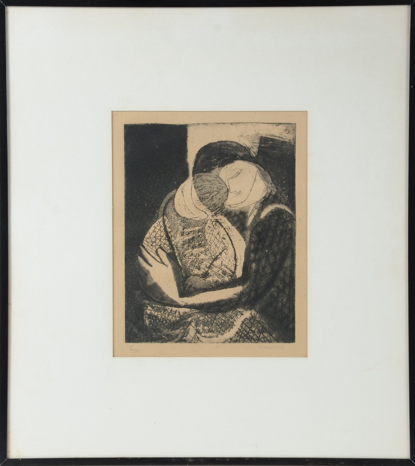 Fayga Ostrower (1920-2001), Mulher abraçando criança - foto 2 de 5