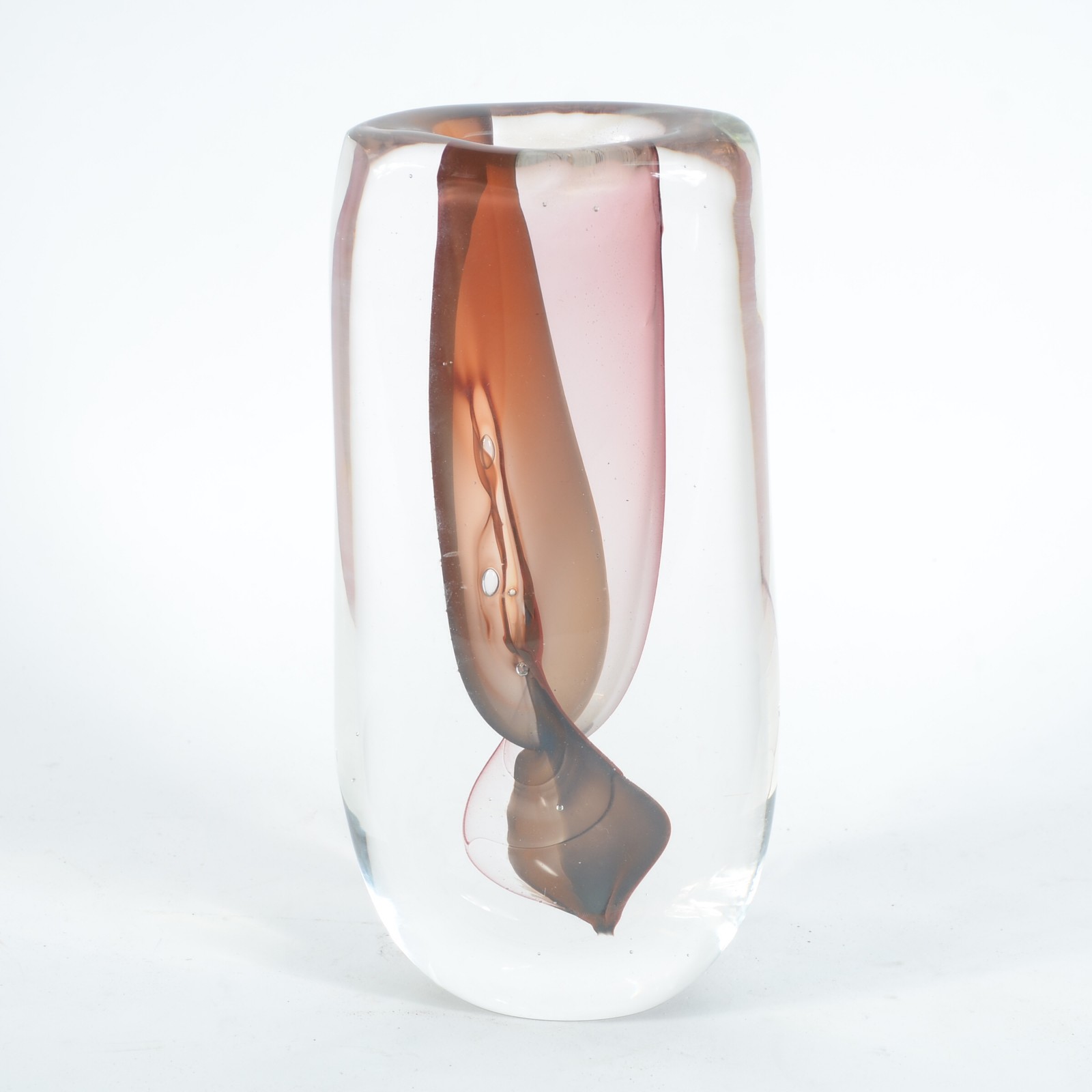 Vaso de Murano com mesclas rosadas. - foto 2 de 5