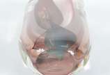 Vaso de Murano com mesclas rosadas. - Vaso de Murano com mesclas rosadas.