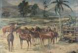 Lucílio de Albuquerque (1877-1939), Haras de ca... - Óleo sobre tela. Assinado e datado 1923.
