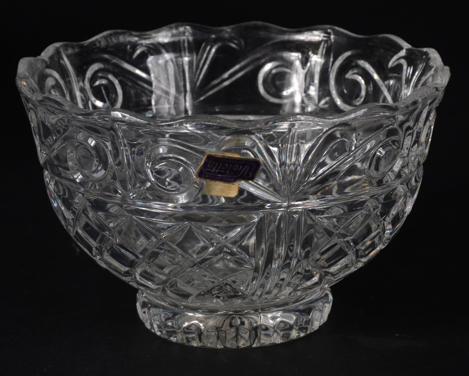 Três fruteiras de cristal europeu, diversos modelos e lapidações. - foto 5 de 11