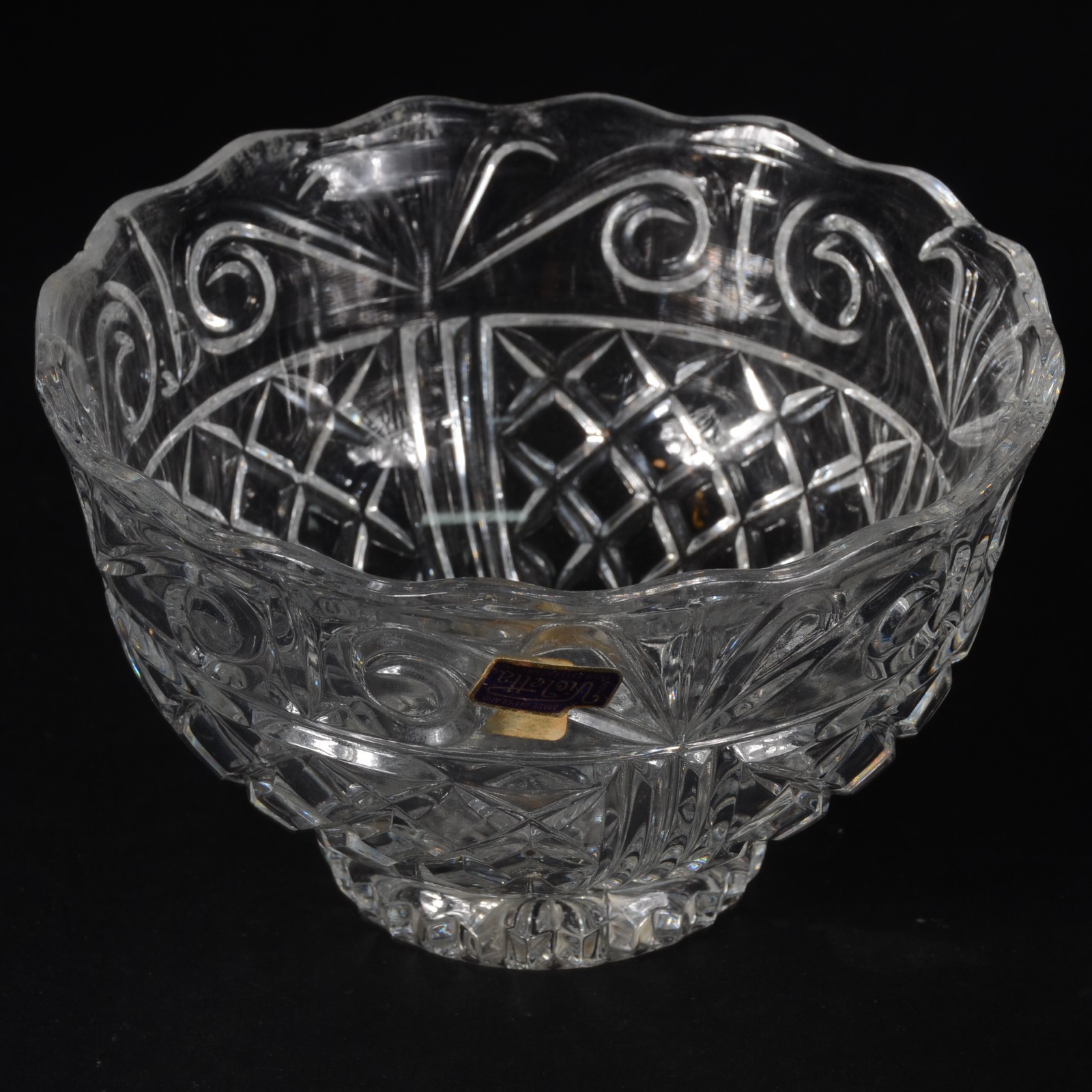 Três fruteiras de cristal europeu, diversos modelos e lapidações. - foto 6 de 11