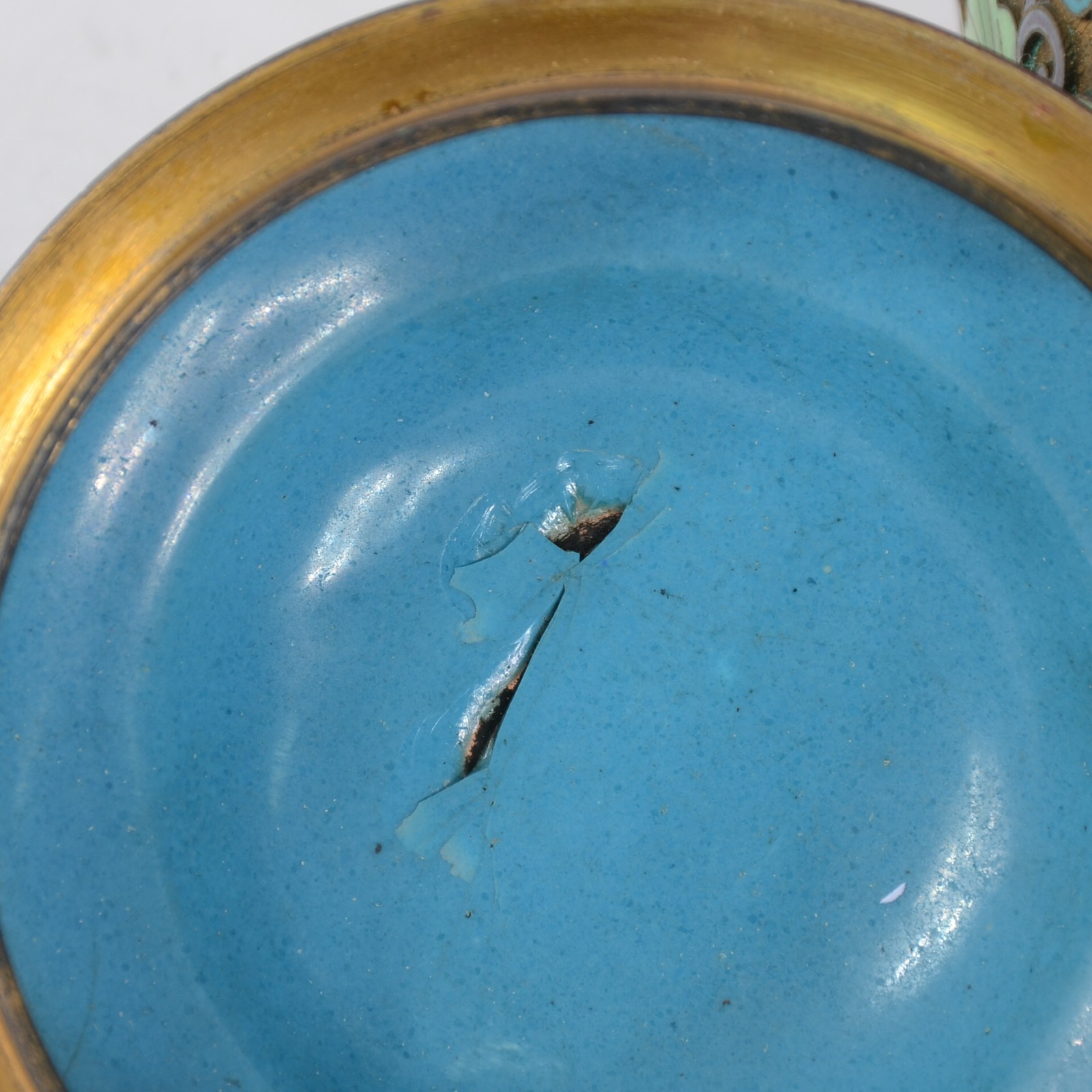 Potiche de cloisoné oriental com pega da tampa em forma de dragão. - foto 7 de 7