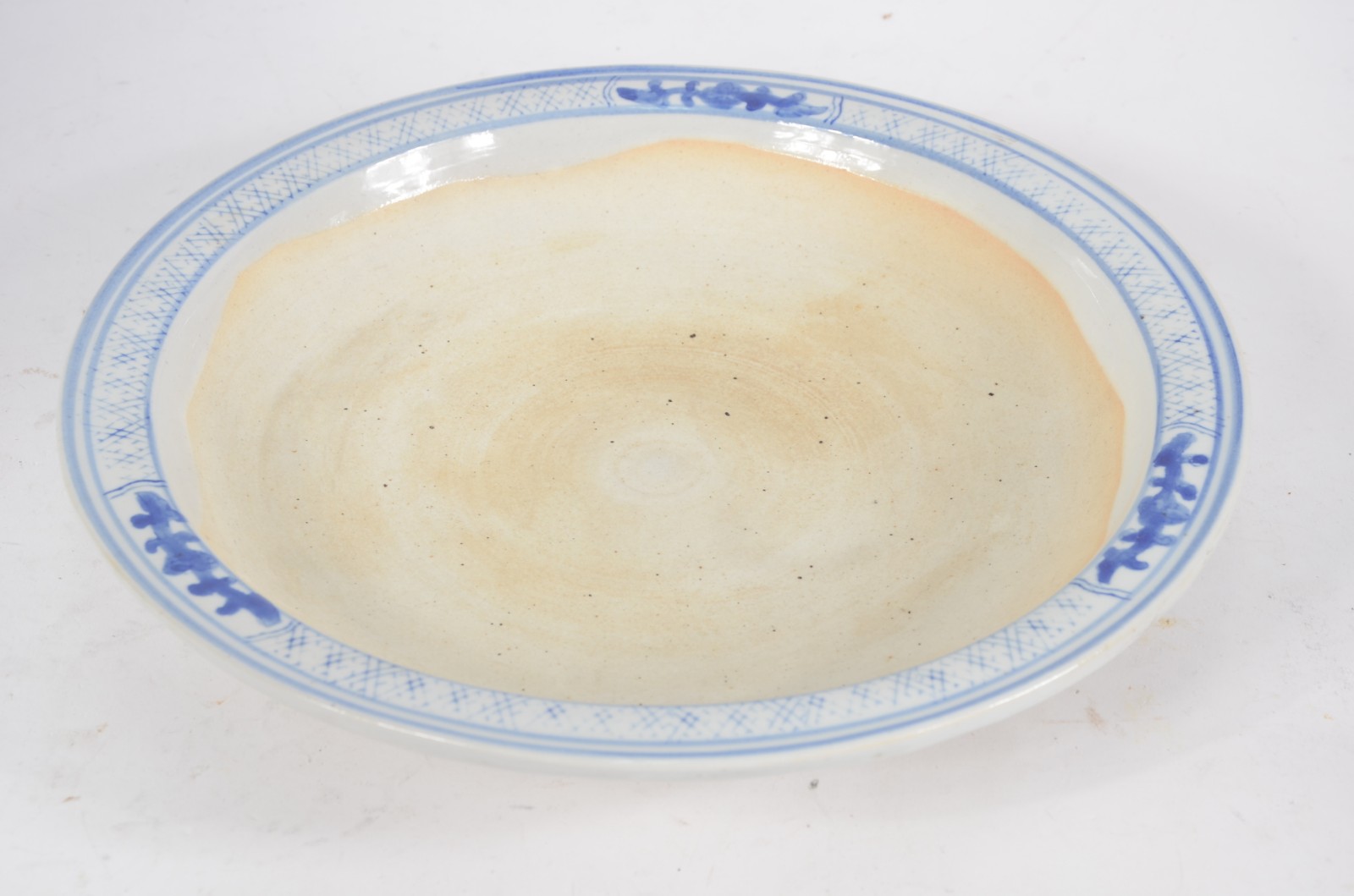 Cachepot com prato de porcelana chinesa azul e branco. - foto 4 de 6