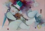 Alexandre Rapoport (1929), Uma Serenata - Óleo sobre tela.