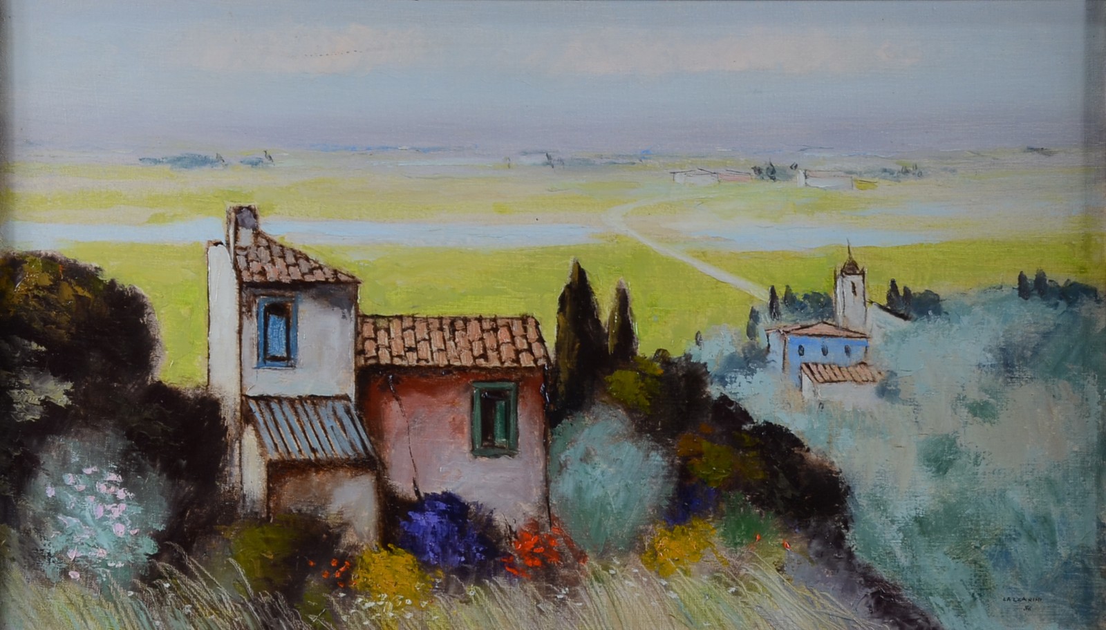  Domenico Lazzarini (1920-1987), Paisagem com casario - foto 1 de 4