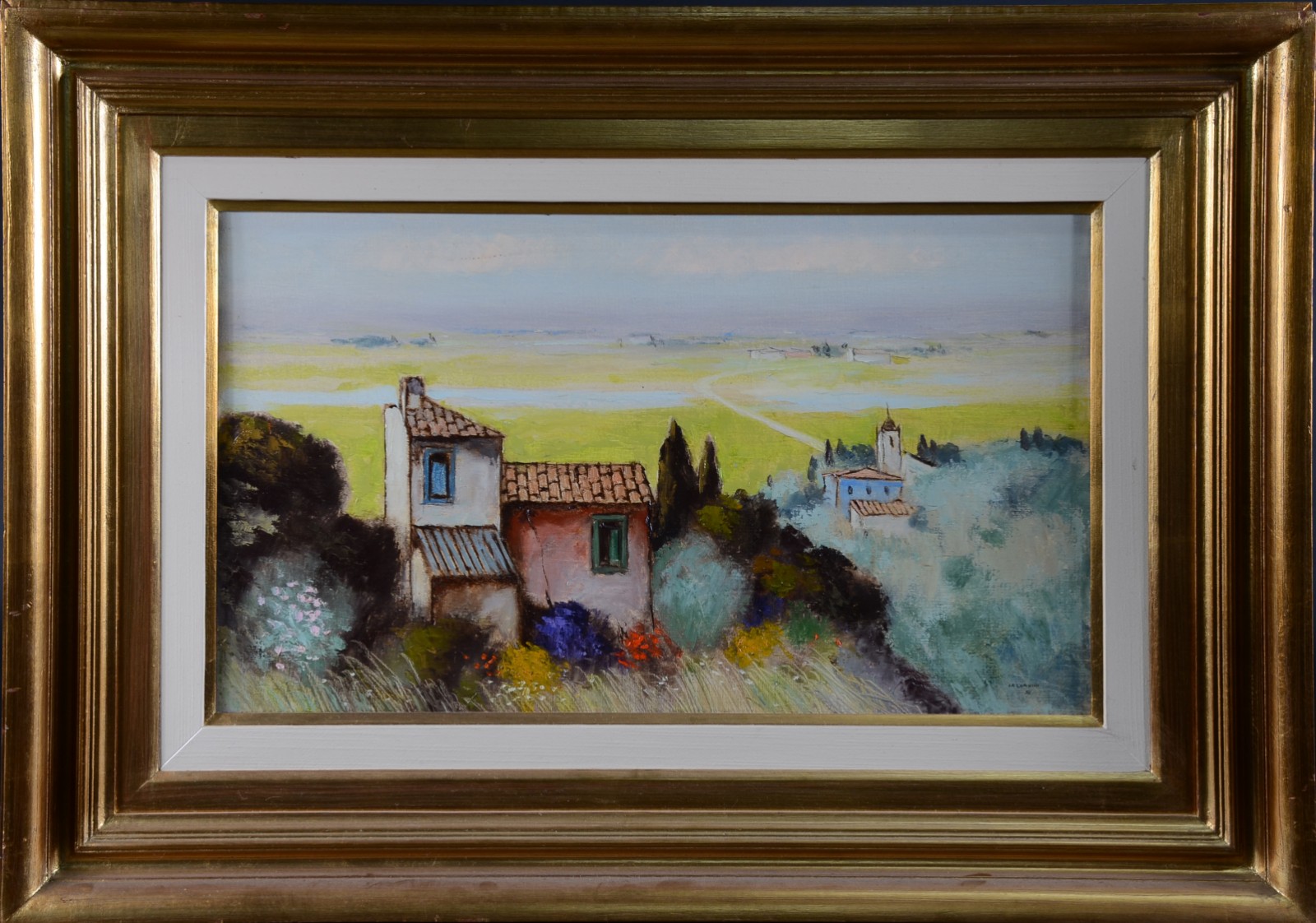  Domenico Lazzarini (1920-1987), Paisagem com casario - foto 2 de 4