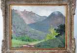 Guttmann Bicho (1888-1955), Paisagem Guapimirim - Óleo sobre madeira.