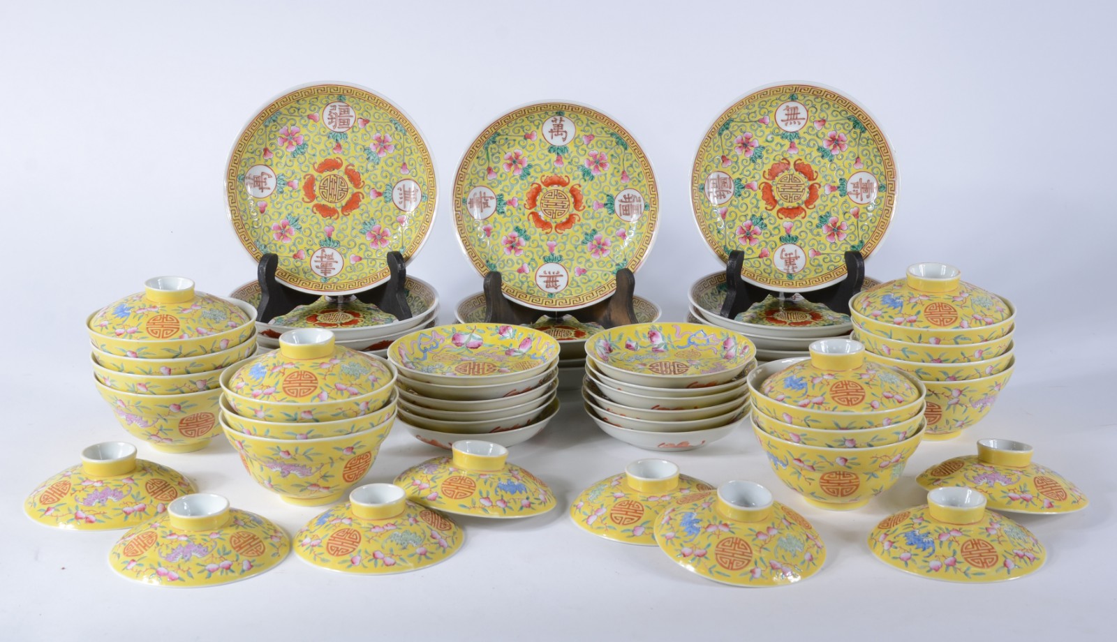 Serviço de antiga porcelana chinesa de exportação, período Guangxu... - foto 1 de 9