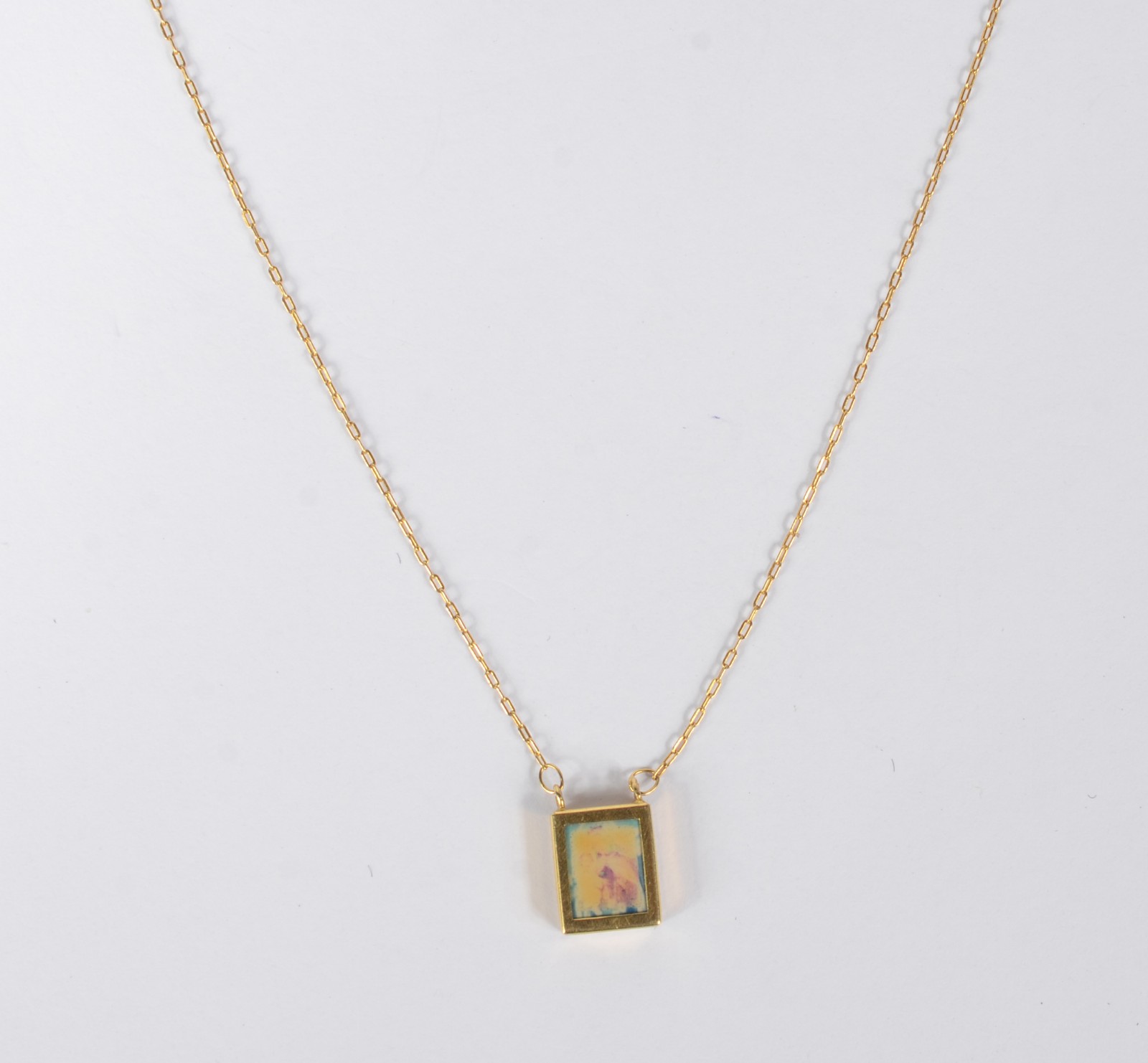 Escapulário de ouro 18k com imagem sacra. Peso 2,5g. (Por medida de... - foto 3 de 7