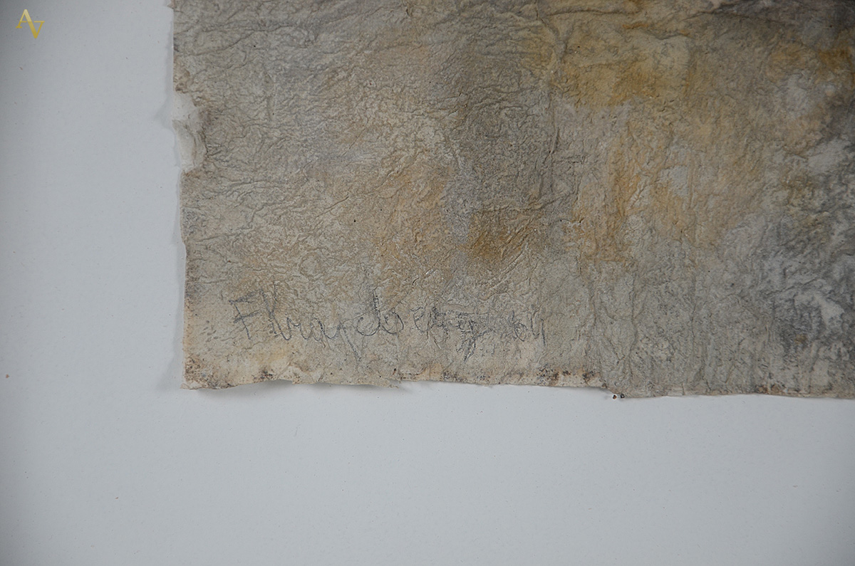 FRANS KRAJCBERG (1921) - técnica mista sobre papel japonês com... - foto 3 de 3