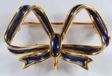 Broche de ouro 18 k na forma de laço - Broche de ouro 18 k na forma de laço