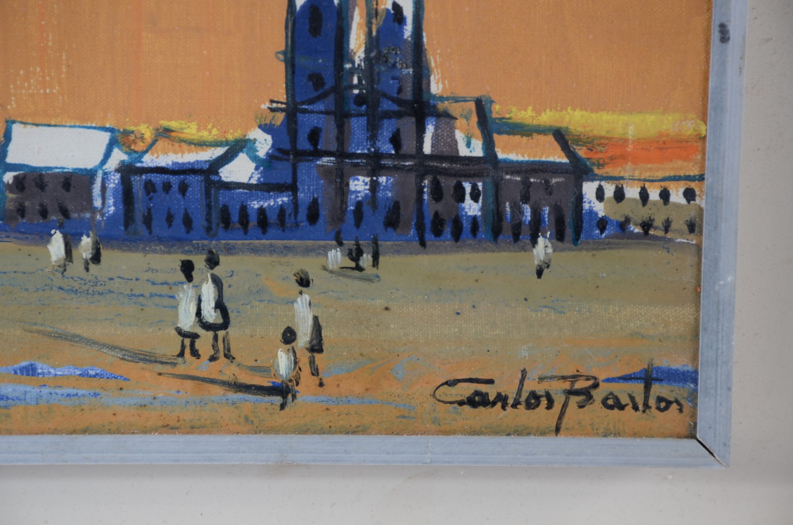 Carlos Bastos (1925-2004), Paisagem baiana com figuras - foto 3 de 4