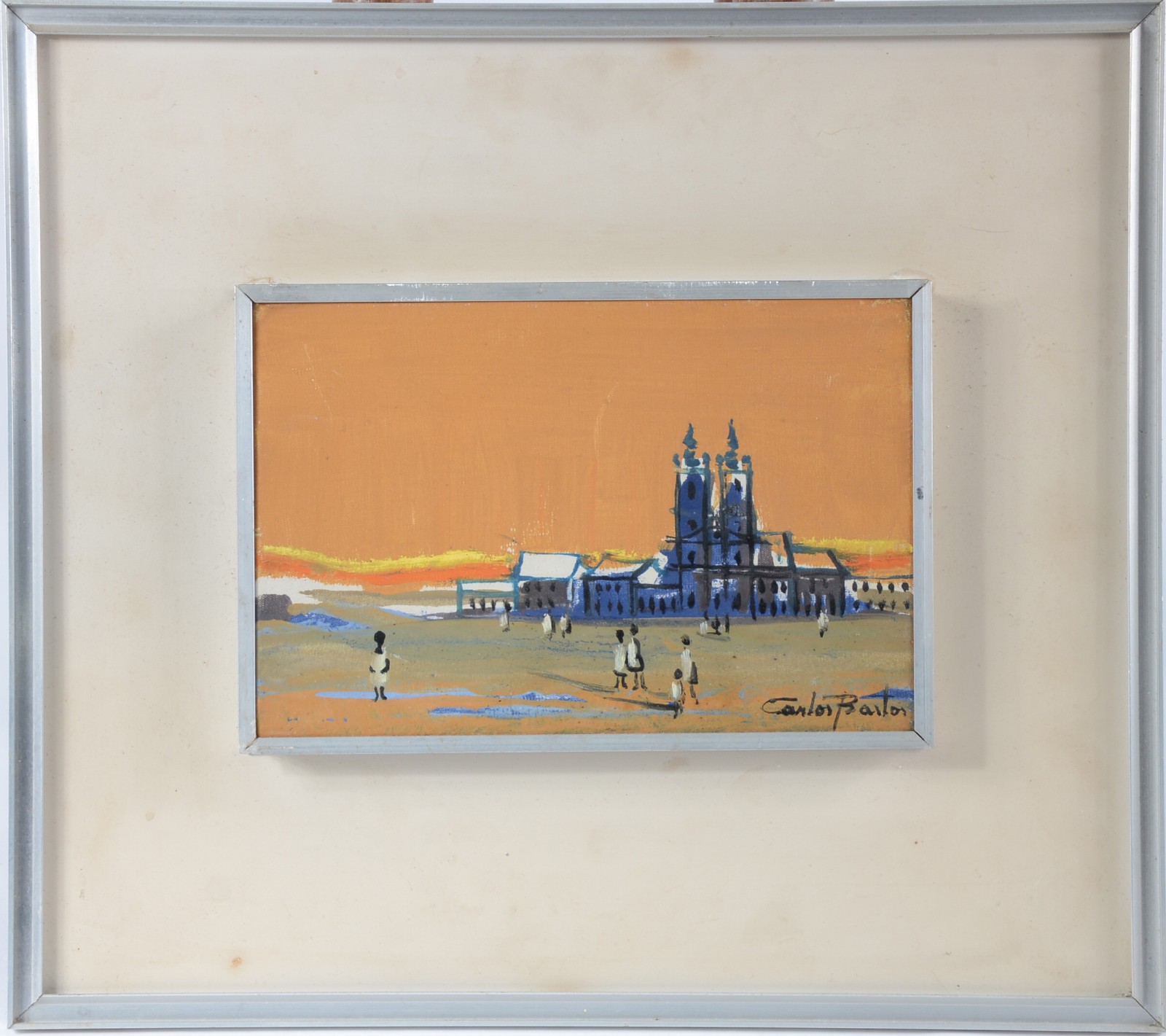 Carlos Bastos (1925-2004), Paisagem baiana com figuras - foto 2 de 4