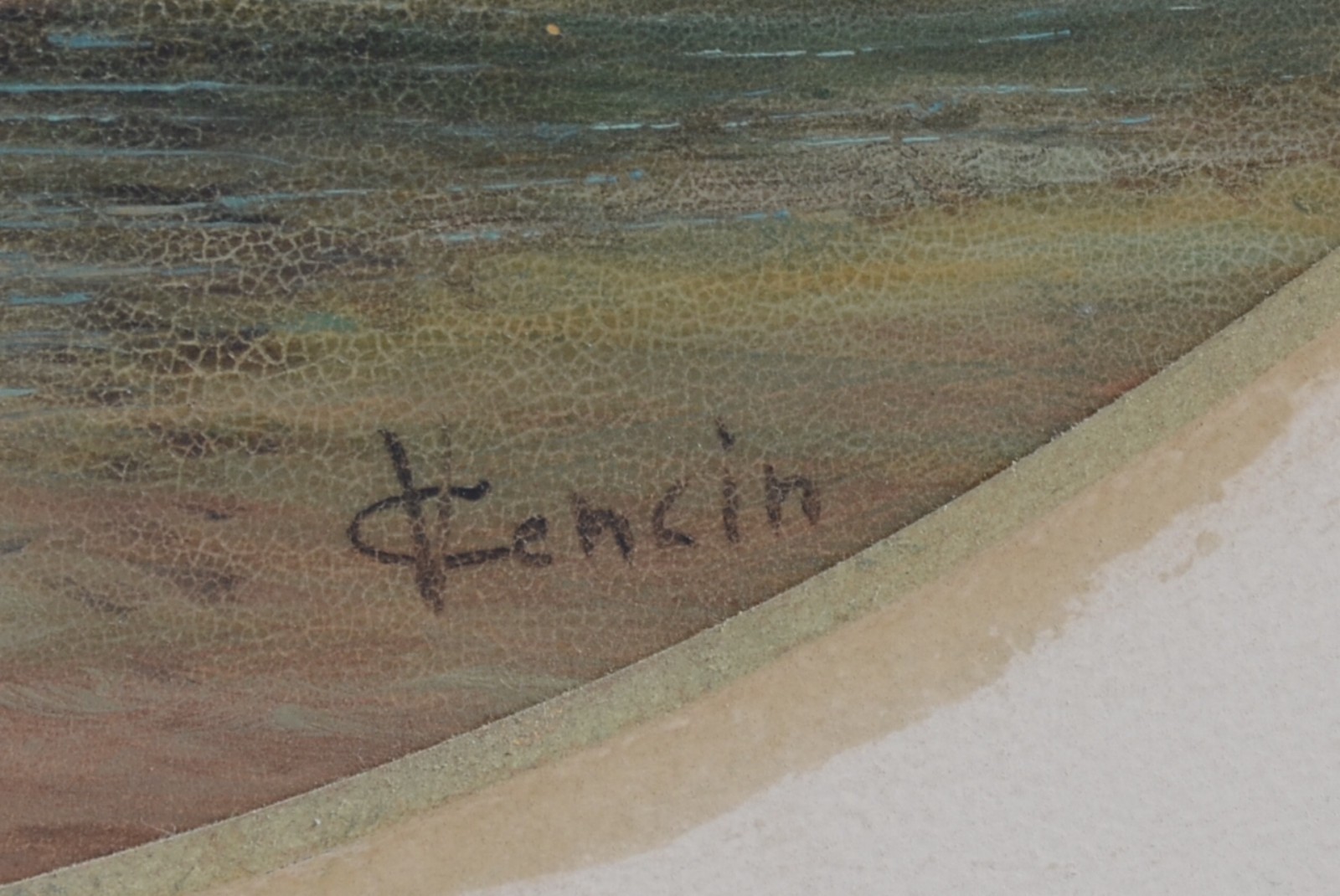 Vincenzo Cencin (1925-2010), marinha com barco - foto 2 de 4