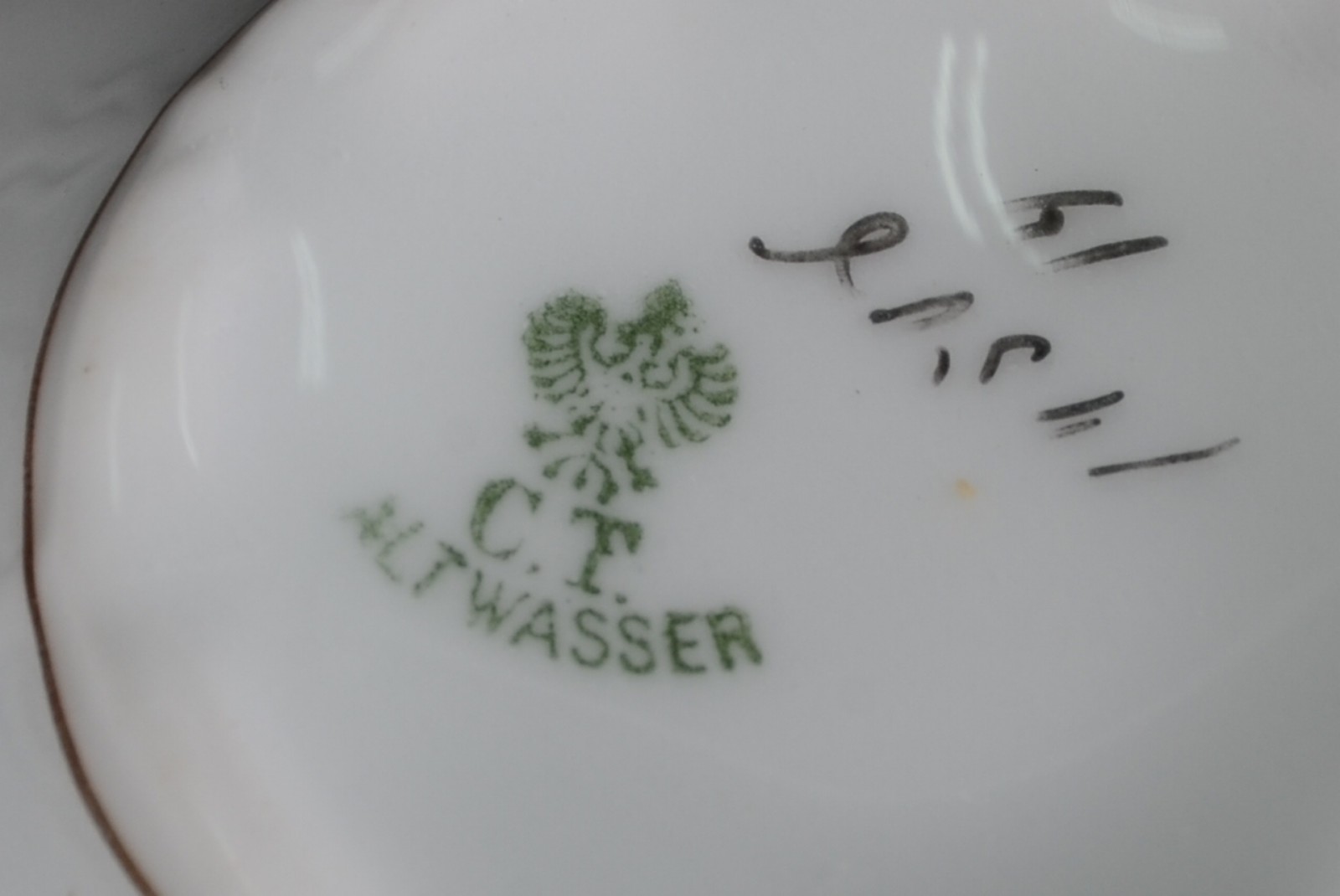 Conjunto com 6 xicaras para chá de porcelana alemã Altwasser. - foto 5 de 5