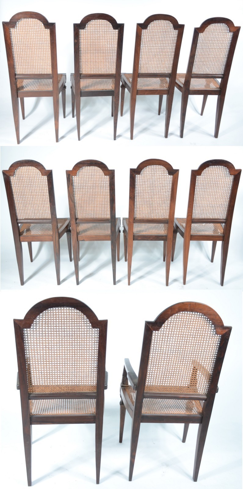 Mesa de jantar de jacarandá. Acompanham 10 cadeiras sendo duas com... - foto 5 de 11
