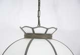Lustre de metal com placas de vidro colorido - Lustre de metal com placas de vidro colorido