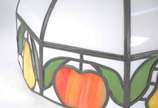 Lustre de metal com placas de vidro colorido - Lustre de metal com placas de vidro colorido