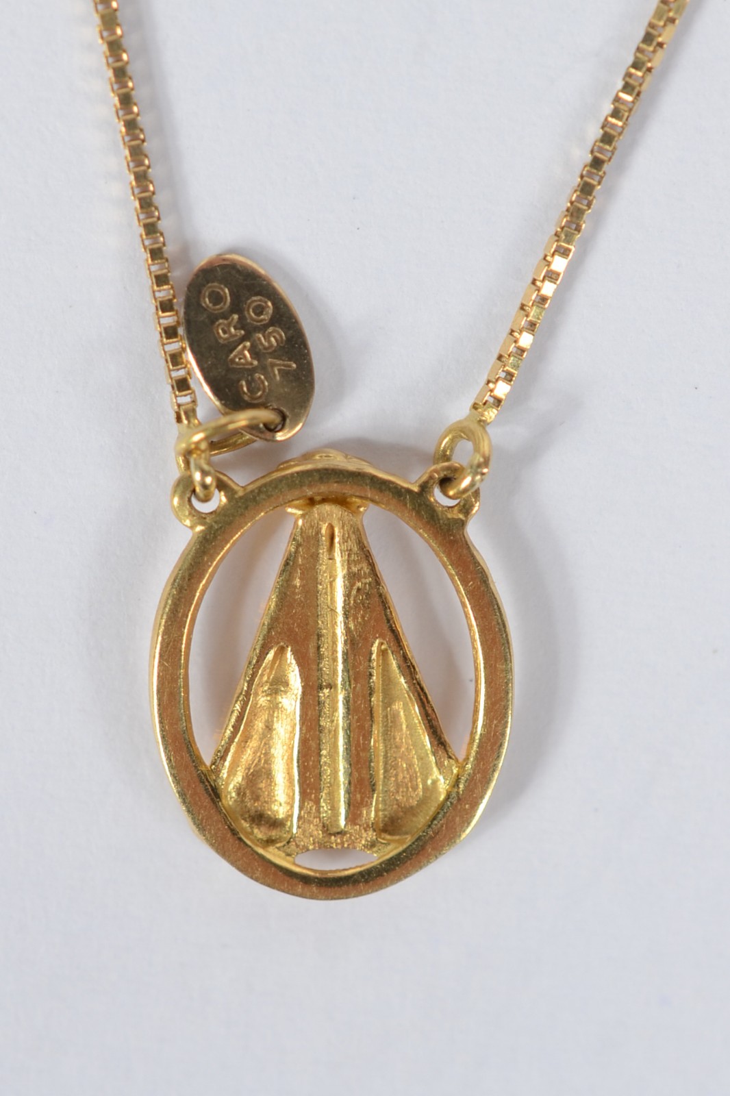 Gargantilha de ouro amarelo 750 com pingente de Nossa Senhora... - foto 3 de 6