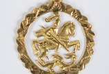 Cordão de ouro 18k, modelo pingente de São Jorg... - Cordão de ouro 18k, modelo pingente de São Jorge. (Por motivos de segurança a peça não se encontra na loja).