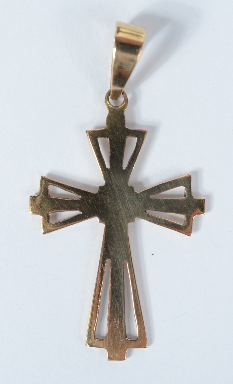 Crucifixo de ouro amarelo 750. (Por motivos de segurança a peça não... - foto 1 de 2