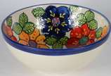 Cerámica Del Río Salado (1969),  - Saladeira de cerâmica espanhola com flores em policromia.