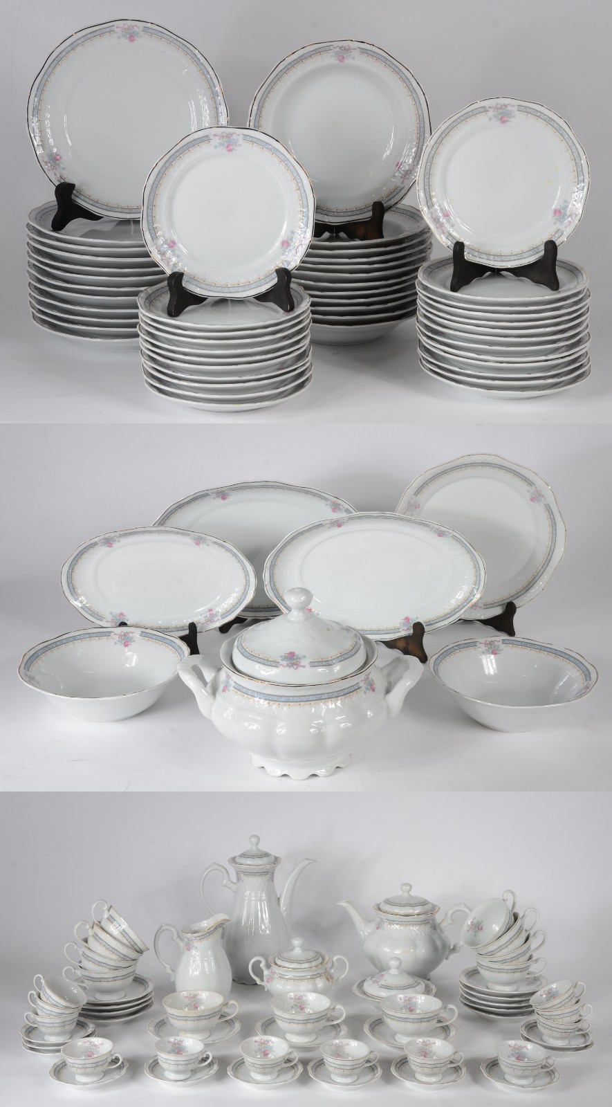Aparelho de chá, café e jantar de porcelana Germer composto por: 11... - foto 1 de 11
