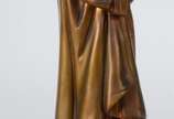 Dominique Alonzo (1910-1930),  - Escultura de bronze e marfim representando Sagrado Coração de Jesus. Assinado.