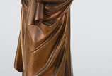 Dominique Alonzo (1910-1930),  - Escultura de bronze e marfim representando Sagrado Coração de Jesus. Assinado.