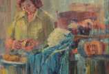Ney Tecídio (1929), Preparando almoço - óleo sobre eucatex