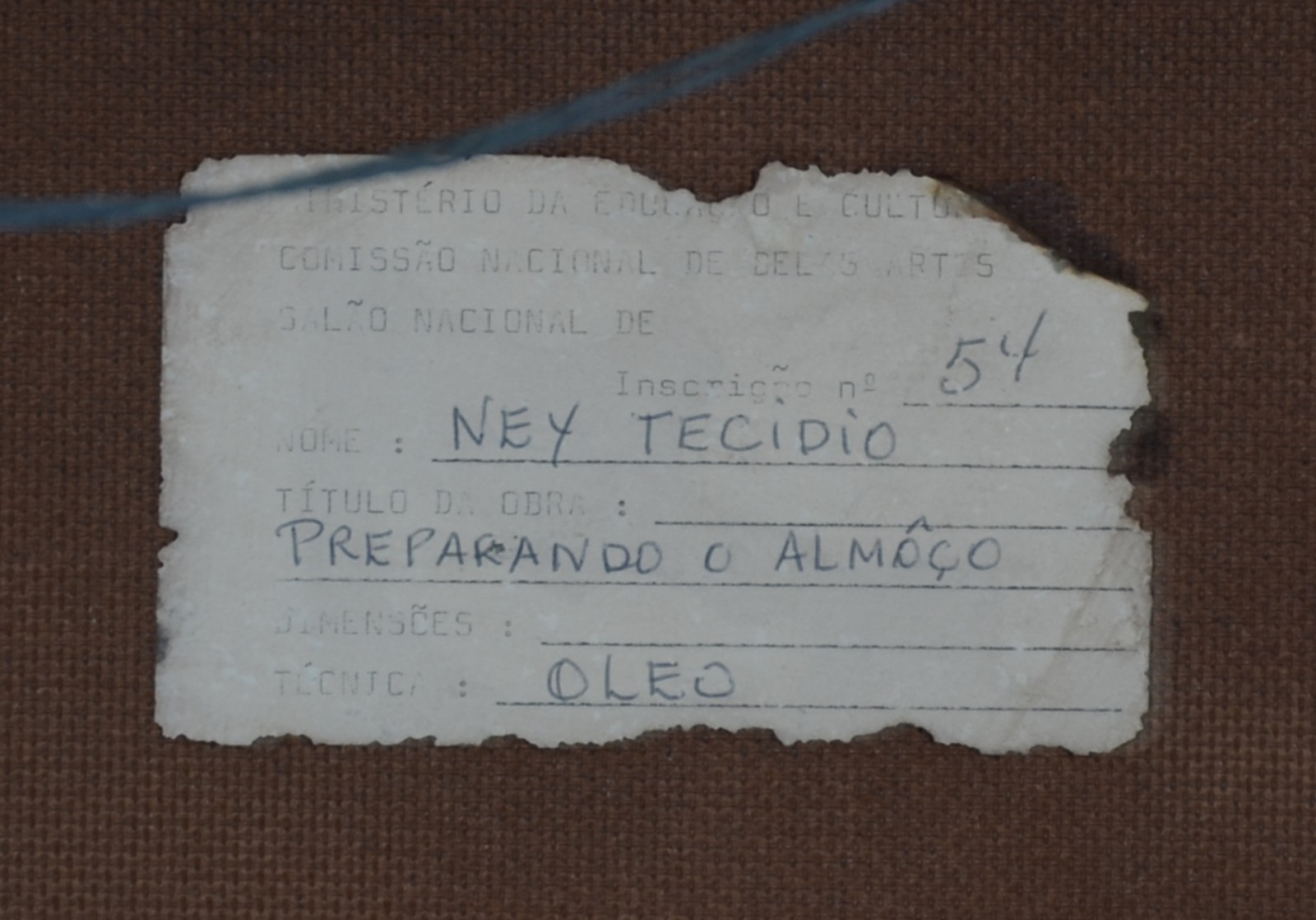 Ney Tecídio (1929), Preparando almoço - foto 6 de 6
