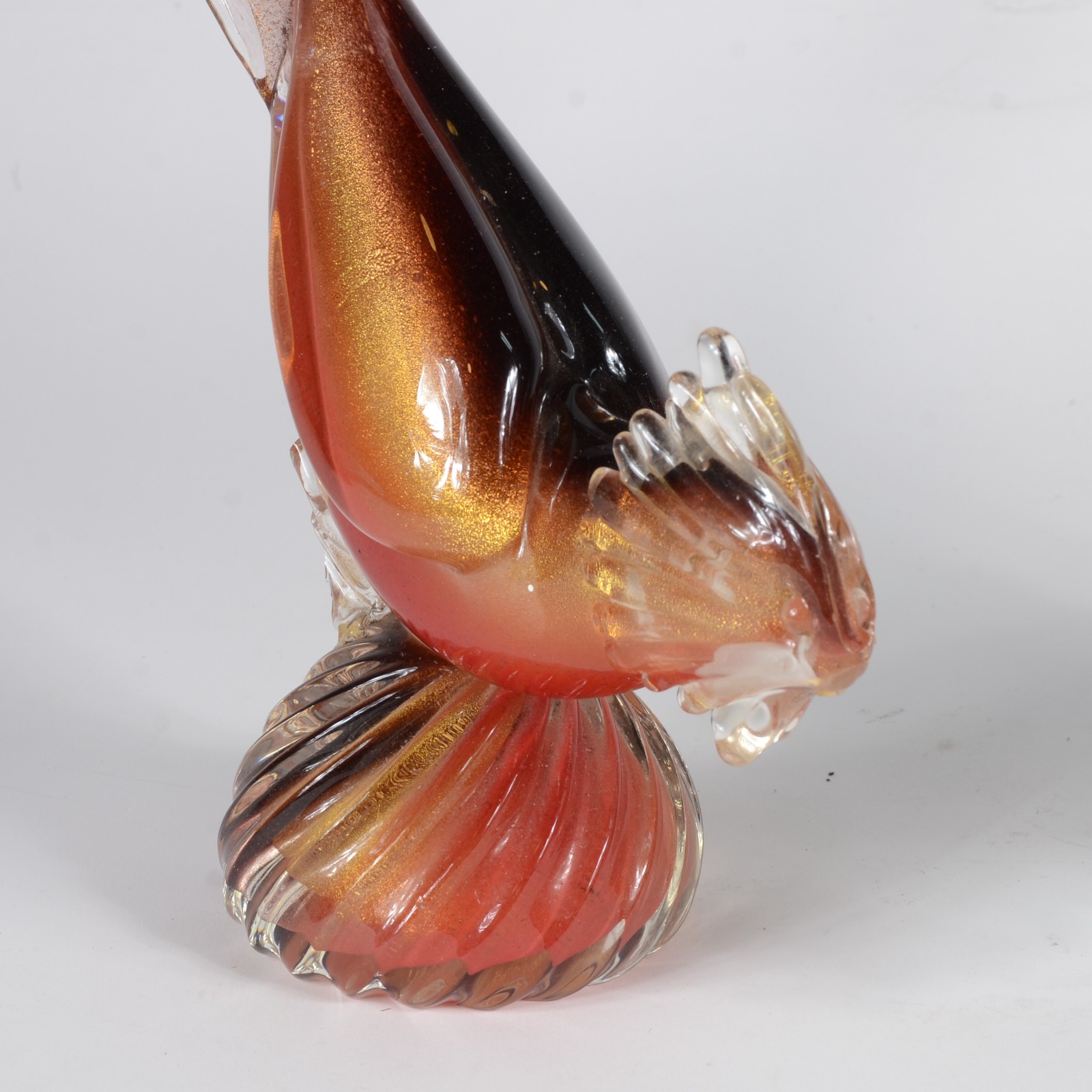 Duas esculturas de murano italiano representando faisões, em tons de... - foto 4 de 11
