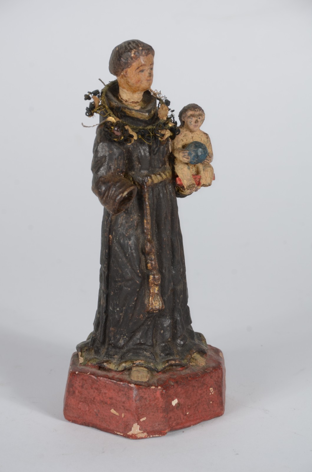 Imagem de terracota policromada representando Santo Antonio com... - foto 3 de 7