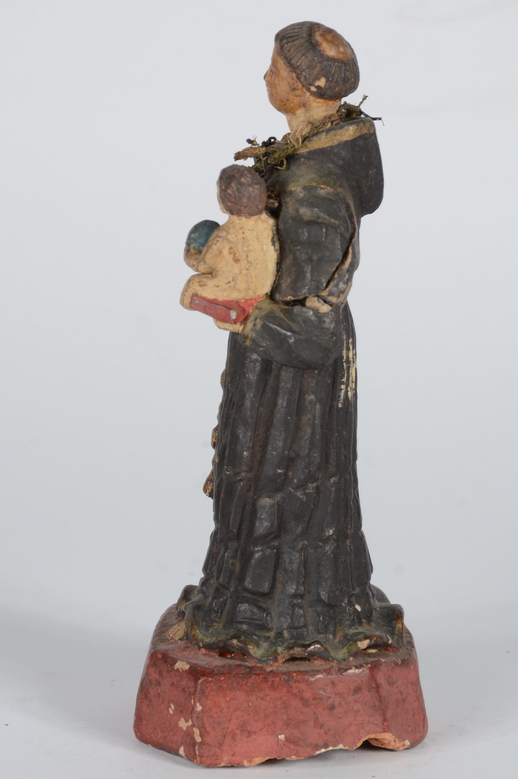 Imagem de terracota policromada representando Santo Antonio com... - foto 5 de 7