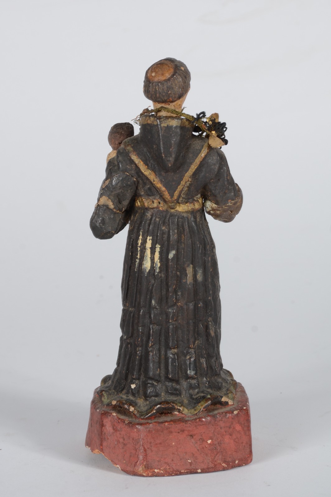 Imagem de terracota policromada representando Santo Antonio com... - foto 7 de 7