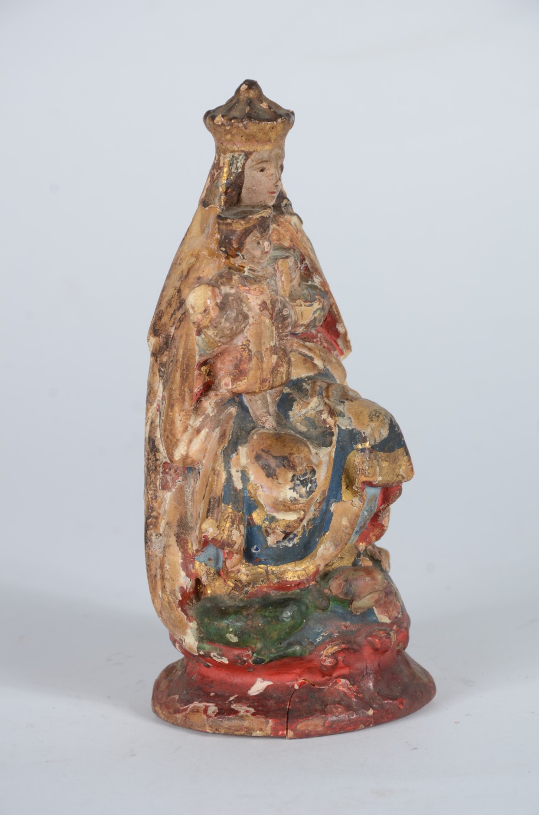 Imagem de terracota policromada representando Nossa Senhora com... - foto 3 de 6