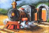 ERASTOTENES, Locomotiva - Óleo sobre Eucatex. Datado 1993.