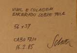 Carlos Scliar (1920-2001), Flores amarelas - Vinil e colagem encerado sobre tela, localizado e datado Cabo Frio, 1985.