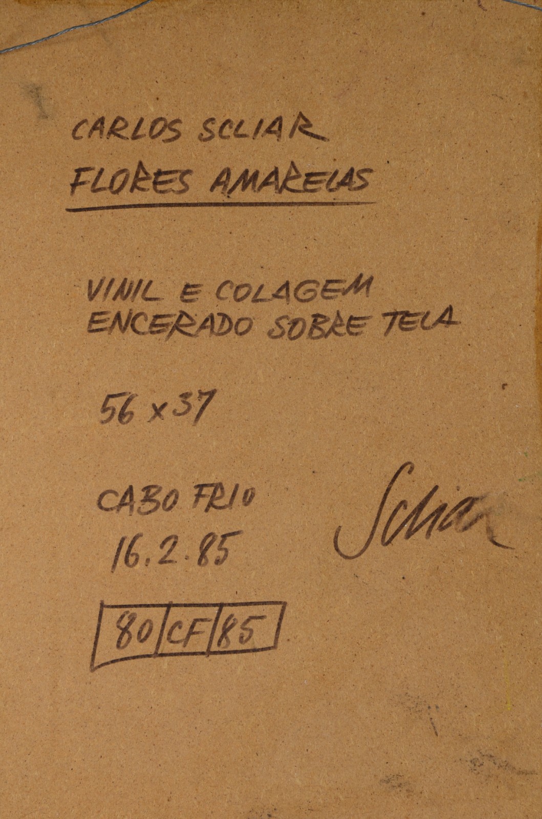 Carlos Scliar (1920-2001), Flores amarelas - foto 5 de 5