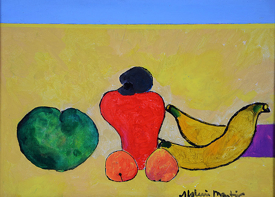 ALDEMIR MARTINS - Frutas - ast - 32 x 44 - datado 2002 (com... - foto 2 de 5