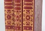 Três volumes do  livro  "Decamerão" de Giovanni... - Três volumes do  livro  "Decamerão" de Giovanni Bocaccio.
