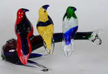 Grupo escultórico de murano com pássaros - Grupo escultórico de murano com pássaros
