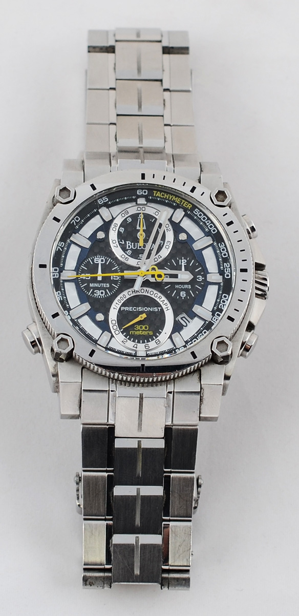 BULOVA - Relógio de aço, com cronógrafo, "Precisionist"... - foto 1 de 2